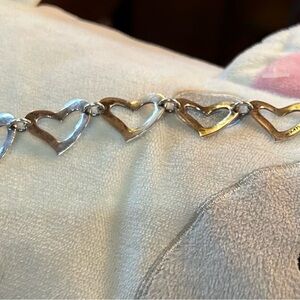 Sterling silver heart bracelet
